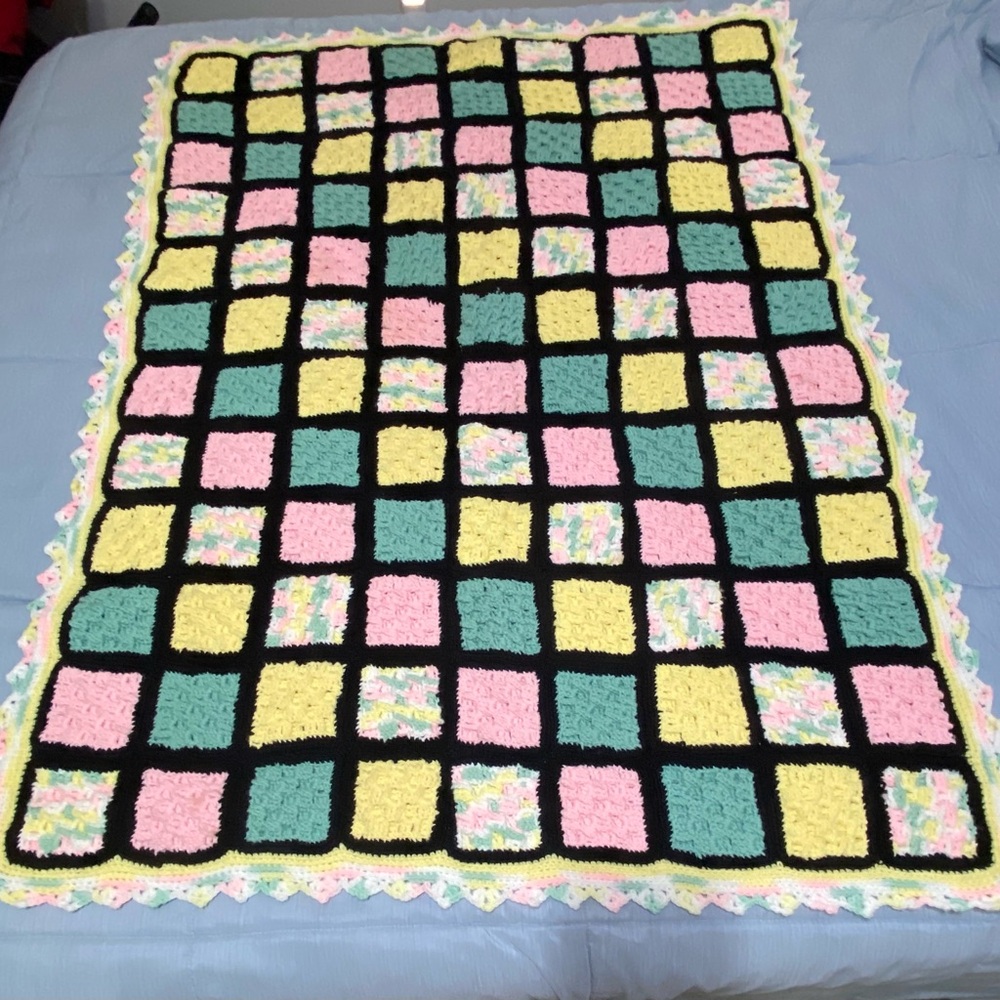Granny Square Baby Afghan Blanket